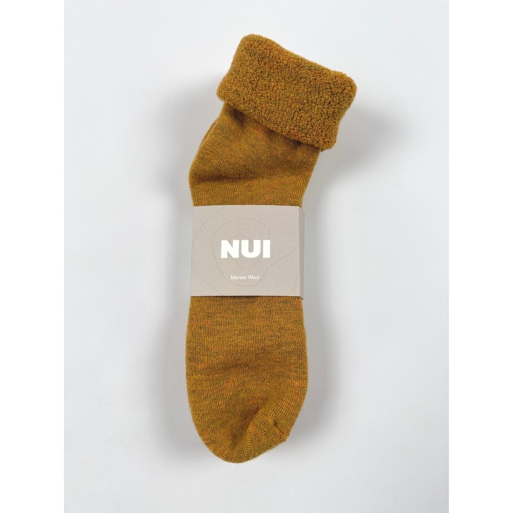 Nui Organics Lounge Socks Ochre 10/12y